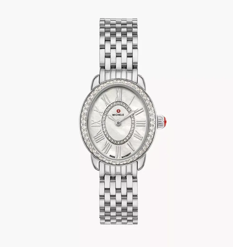 Michele Watches Serein Diamond Stainless Steel Watch