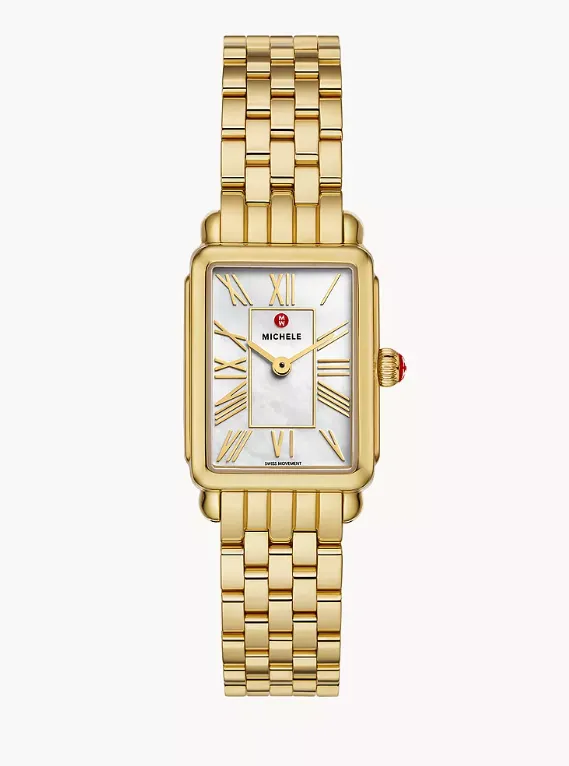 Michele Watches Deco Stainless Steel Watch